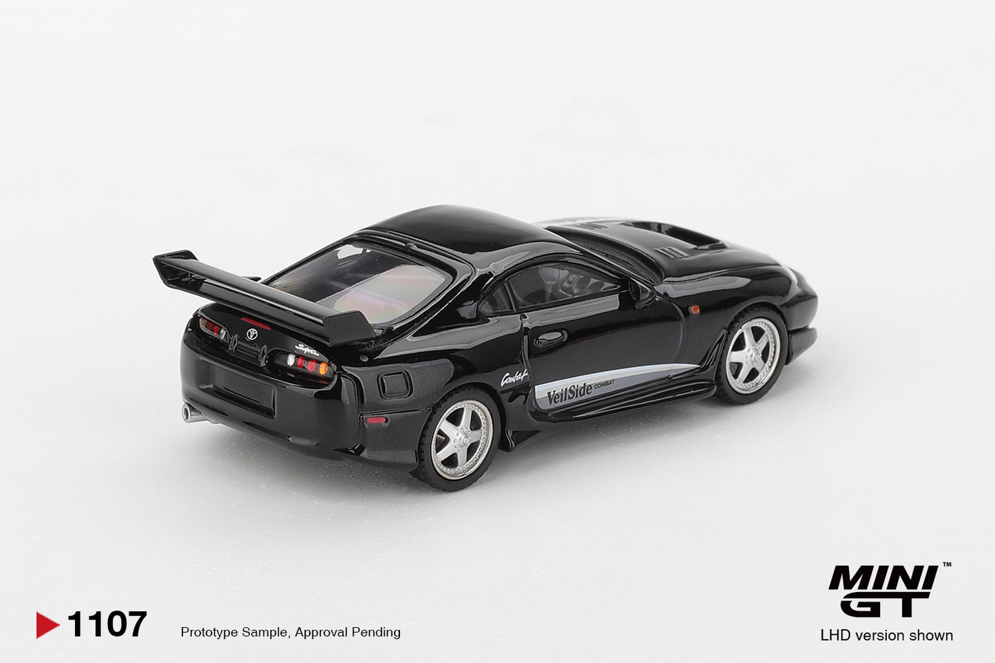 Mini GT #1107 - Toyota Supra VeilSide Combat V-II, Black | 1:64