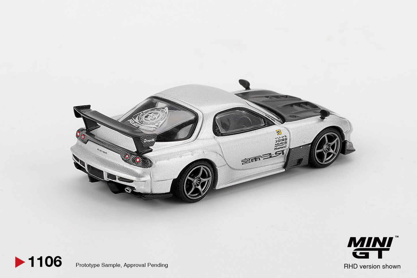 Mini GT #1106 - Mazda RX-7 RE-Amemiya, Silver Metallic | 1:64