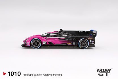 Mini GT #1010 - Cadillac V-Series.R #01 Cadillac Racing Petit Le Mans, pink/black | 1:64