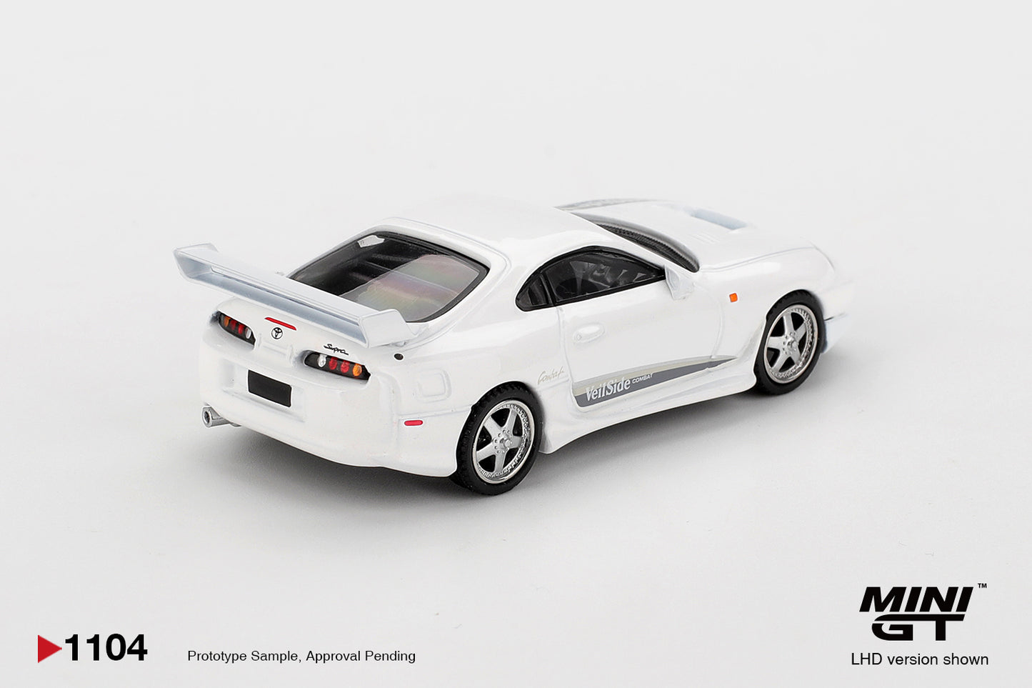 Mini GT #1104 - Toyota Supra VeilSide Combat V-I, White | 1:64