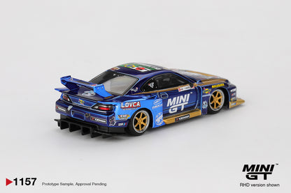 Mini GT #1157 - Nissan Silvia (S15) LB-Super Silhouette #555 Team MINI GT Liberty Walk 2025 Formula Drift | 1:64