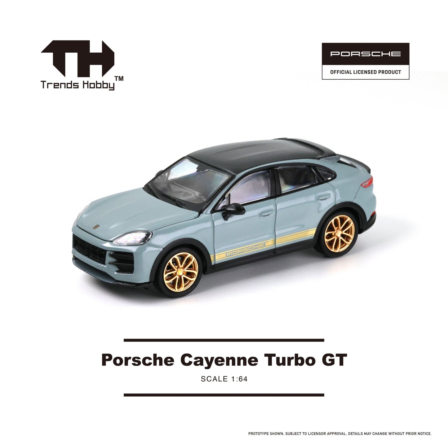 Trends Hobby - Porsche Cayenne Turbo GT, grey | 1:64