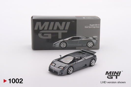 Mini GT #1002 - Bugatti EB110 Super Sport, grigio scuro | 1:64