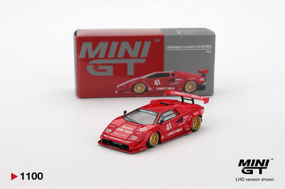 Mini GT #1100 - Lamborghini Countach LB-WORKS, Red | 1:64