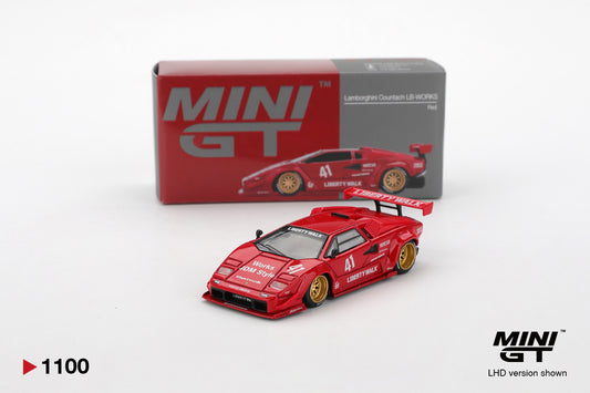 Mini GT #1100 - Lamborghini Countach LB-WORKS, Red | 1:64