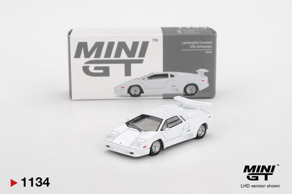 Mini GT #1134 - Lamborghini Countach 25th Anniversary, White | 1:64