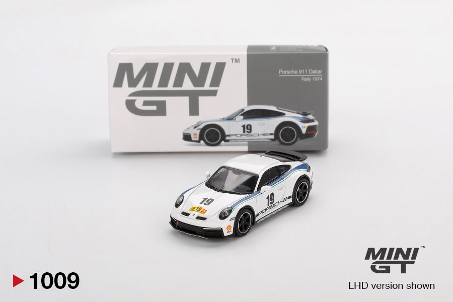 Mini GT #1009 - Porsche 911 (992) Dakar Rally Design Package 74, white | 1:64