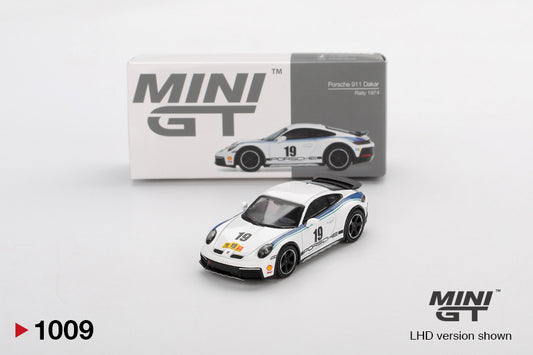 Mini GT #1009 - Porsche 911 (992) Dakar Rally Design Package 74, white | 1:64