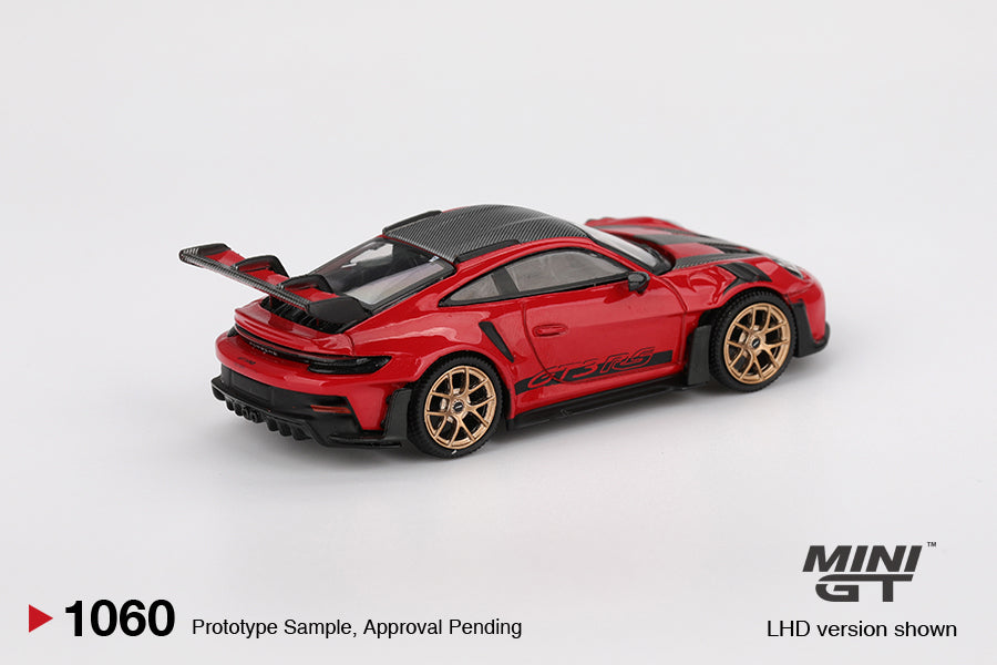 Mini GT #1060 - Porsche 911 (992) GT3 RS Weissach Package, Guards Red | 1:64