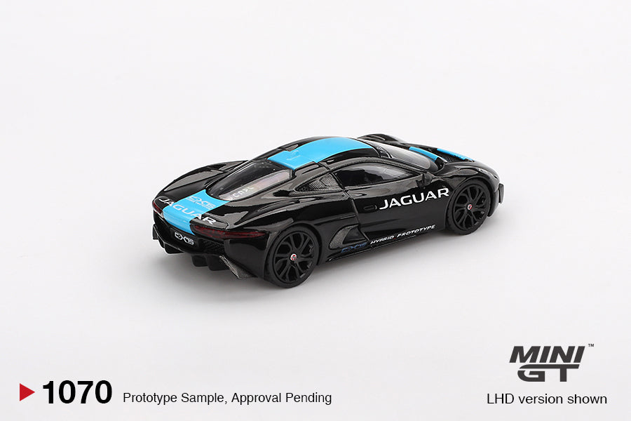 Mini GT #1070 - 2010 Jaguar C-X75, black/blue | 1:64