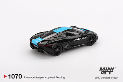 Mini GT #1070 - 2010 Jaguar C-X75, black/blue | 1:64