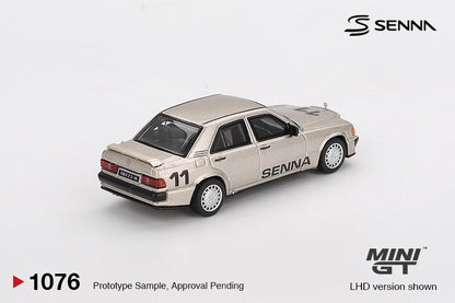 Mini GT #1076 - Mercedes-Benz 190 E 2.3-16 #11 Ayrton Senna 1984 Nürburgring Race of Champions w/ Figure | 1:64