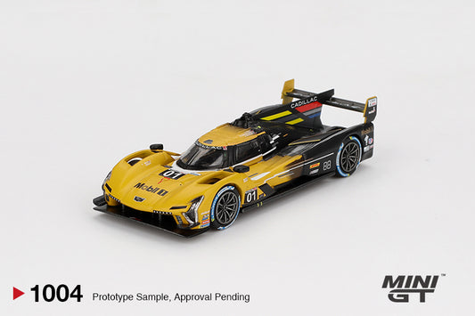 Mini GT #1004 - Cadillac V-Series.R #01 Cadillac Racing IMSA Sebring 12 Hrs, gelb/schwarz | 1:64