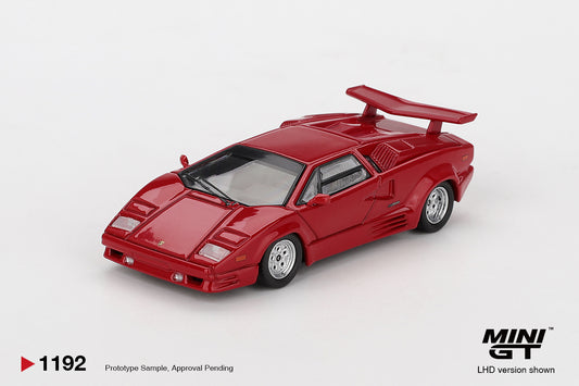 Mini GT #1192 - Lamborghini Countach 25th Anniversary, Red | 1:64