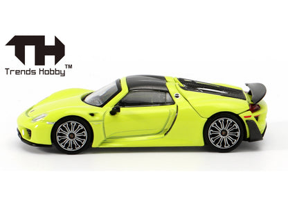 Trends Hobby - Porsche 918 Spyder, yellow | 1:64