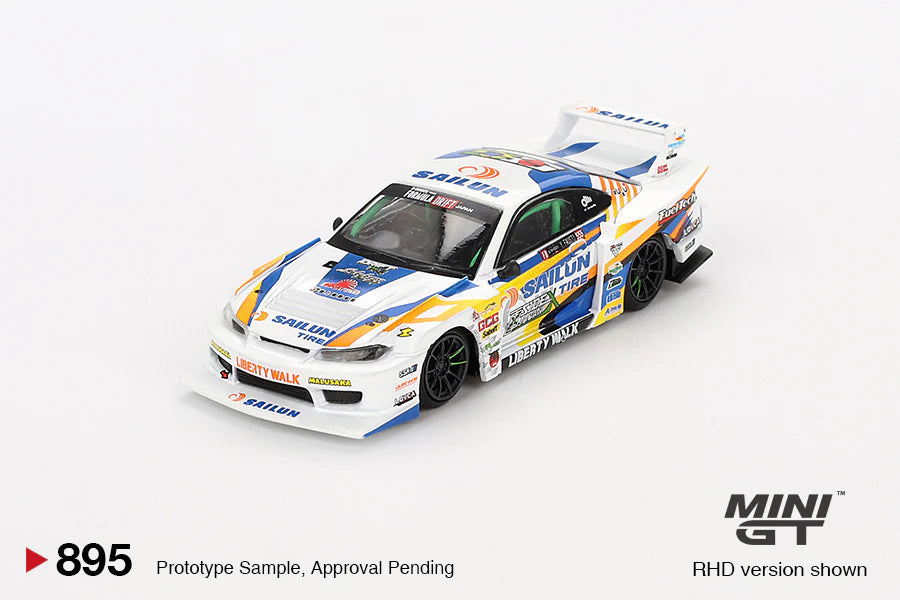 Mini GT #895 - Nissan Silvia S15 LB-Super Silhouette #555 Formula Drift Japan | 1:64