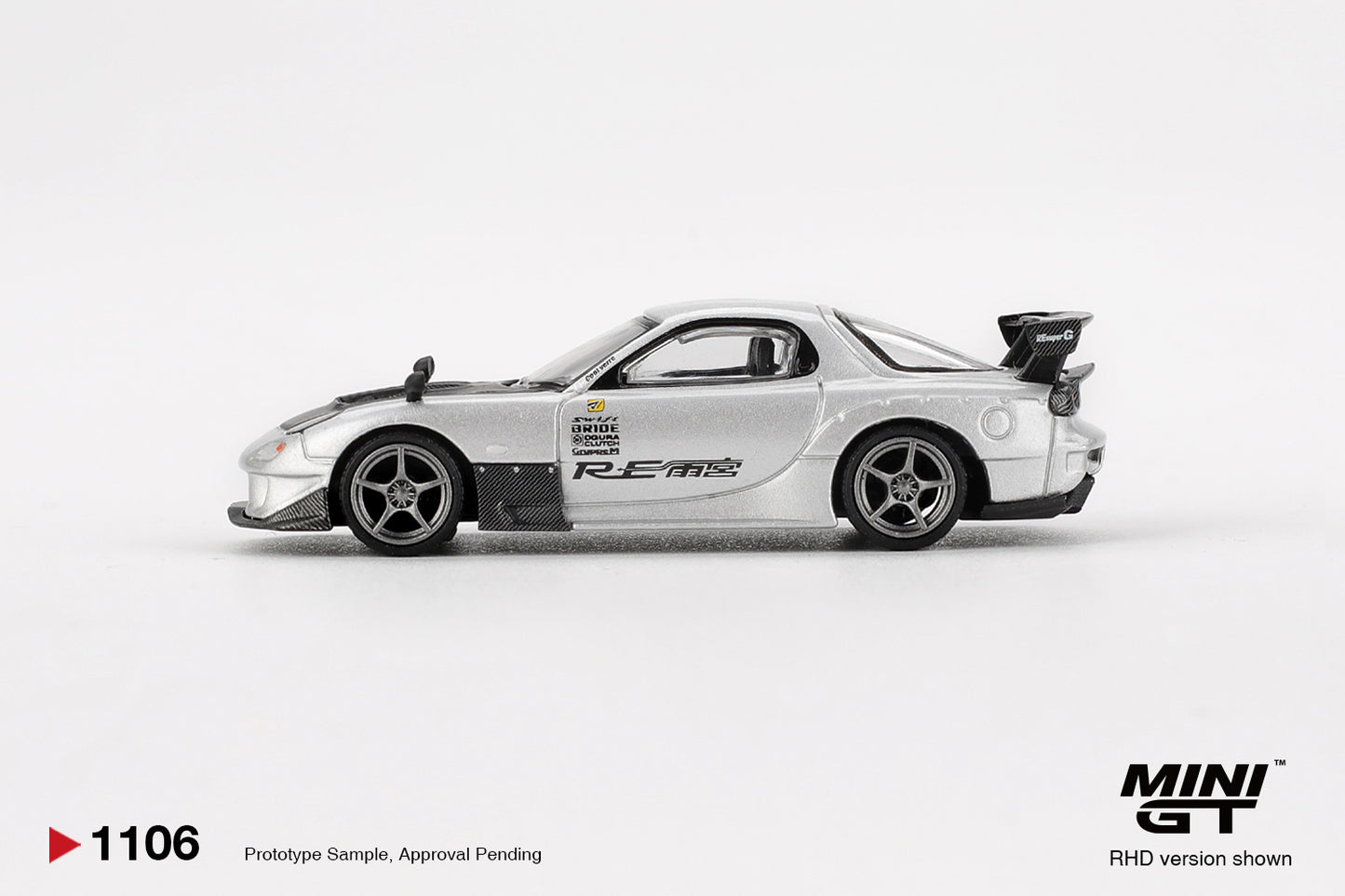 Mini GT #1106 - Mazda RX-7 RE-Amemiya, Silver Metallic | 1:64