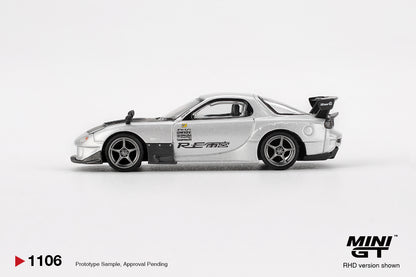 Mini GT #1106 - Mazda RX-7 RE-Amemiya, Silver Metallic | 1:64