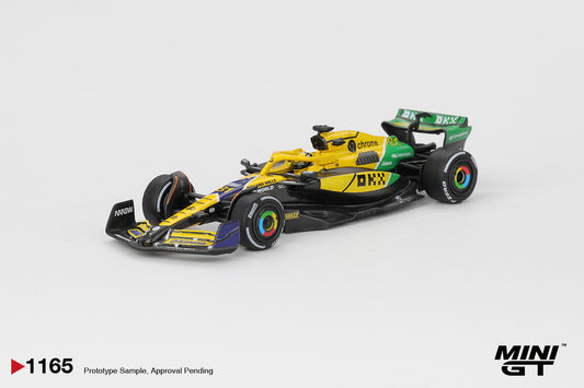 Mini GT #1165 - McLaren MCL38 #81 Oscar Piastri, 2024 F1 Monaco GP 2nd Place | 1:64