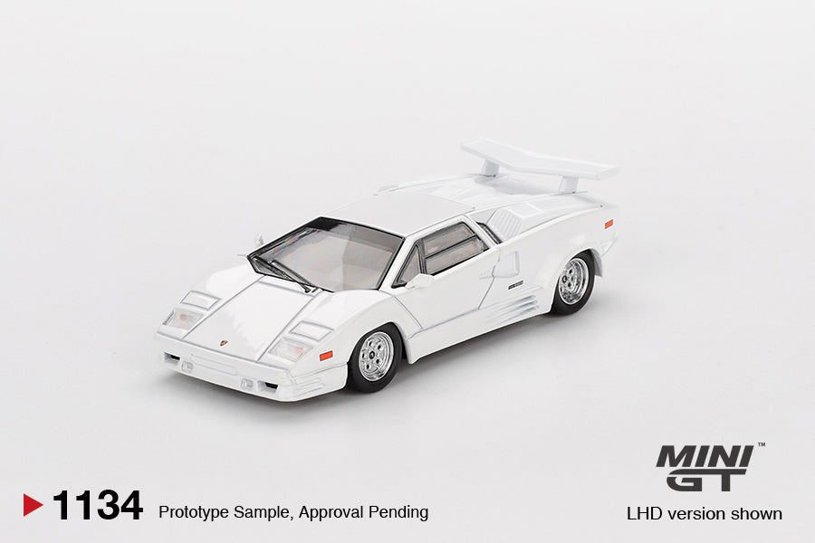 Mini GT #1134 - Lamborghini Countach 25th Anniversary, White | 1:64