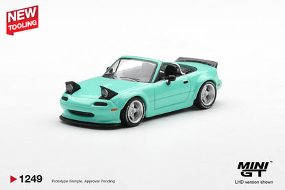 Mini GT #1249 - Mazda MX-5 (NA) Pandem Mint Green | 1:64