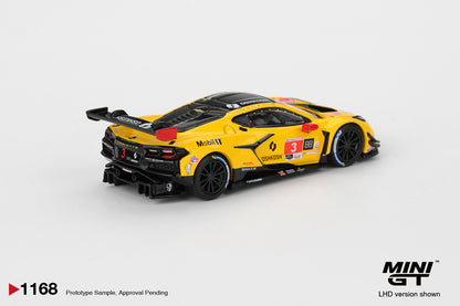 Mini GT #1168 - Chevrolet Corvette Z06 GT3.R #3 Corvette Racing by Pratt Miller Motorsports 2025 IMSA Daytona 24 Hrs | 1:64
