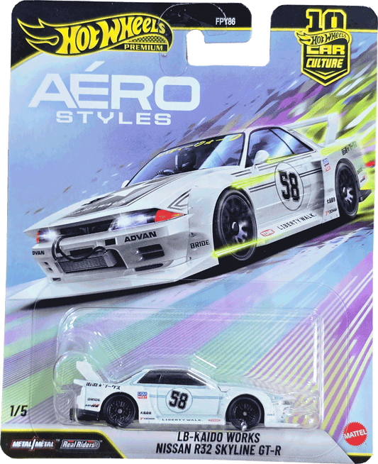 Hot Wheels 2026 Aerostyles LB-Kaido Works Nissan R32 Skyline GT-R | 1:64