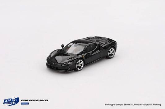 BBR Models - Mini GT: Ferrari 296 GTB, Nero Daytona | 1:64
