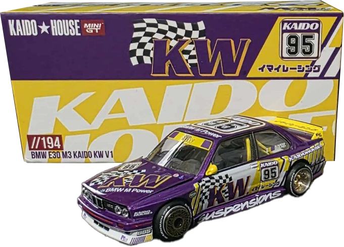 Kaido House - Mini GT: BMW M3 (E30) *Kaido KW* V1, KW-Design (KHMG194) inkl. CHANCE auf CHASE | 1:64