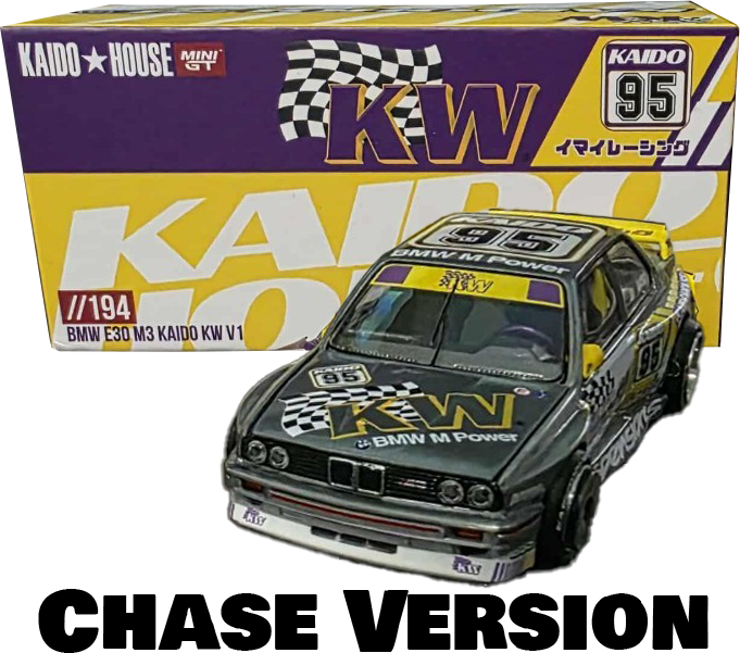 Kaido House - Mini GT: BMW M3 (E30) *Kaido KW* V1, KW-Design (KHMG194) inkl. CHANCE auf CHASE | 1:64