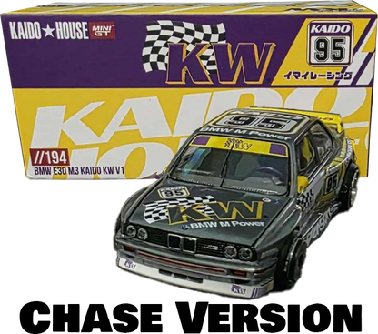 Kaido House - Mini GT: BMW M3 (E30) *Kaido KW* V1, KW-Design (KHMG194) inkl. CHANCE auf CHASE | 1:64