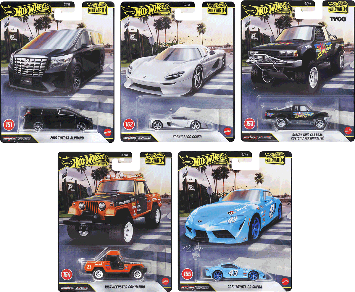 Hot Wheels Boulevard Set #151-#155 | 1:64