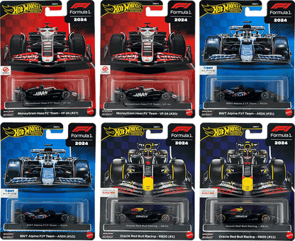 Hot Wheels Premium F1 2024 Set: Red Bull, Haas & Alpine: Verstappen, Hülkenberg & Co. | 1:64