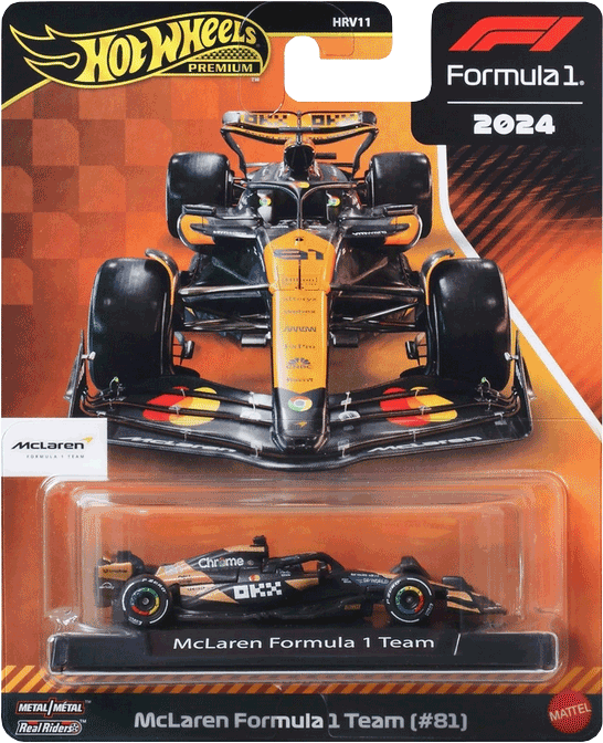 Hot Wheels Premium F1 2024 Oscar Piastri McLaren Formula 1 Team #81 | 1:64