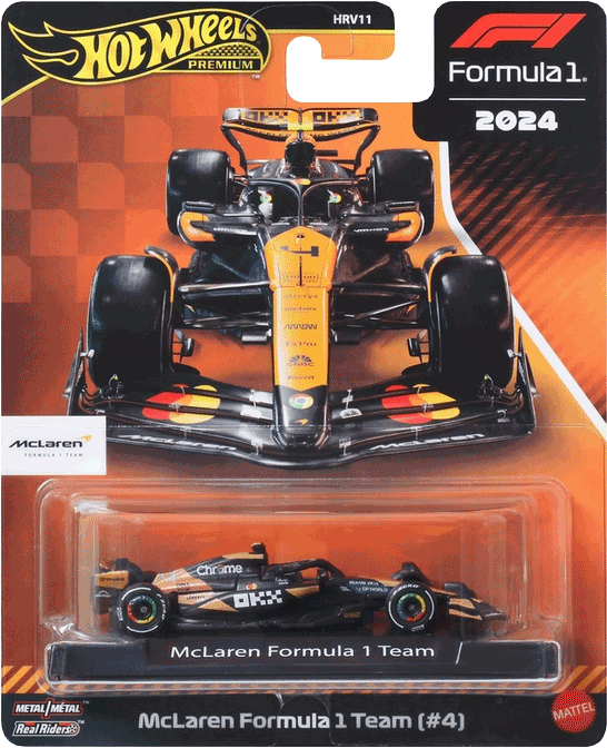 Hot Wheels Premium F1 2024 Lando Norris McLaren Formula 1 Team #4 | 1:64