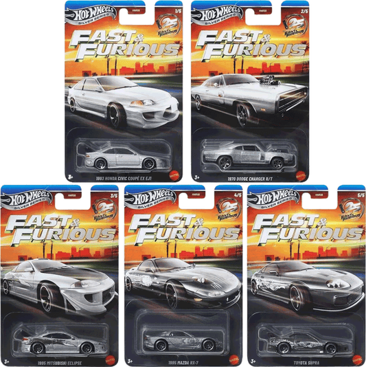 Hot Wheels 2026 Silver Series Fast and Furious 25 Years of Fast & Furious Set | 1:64