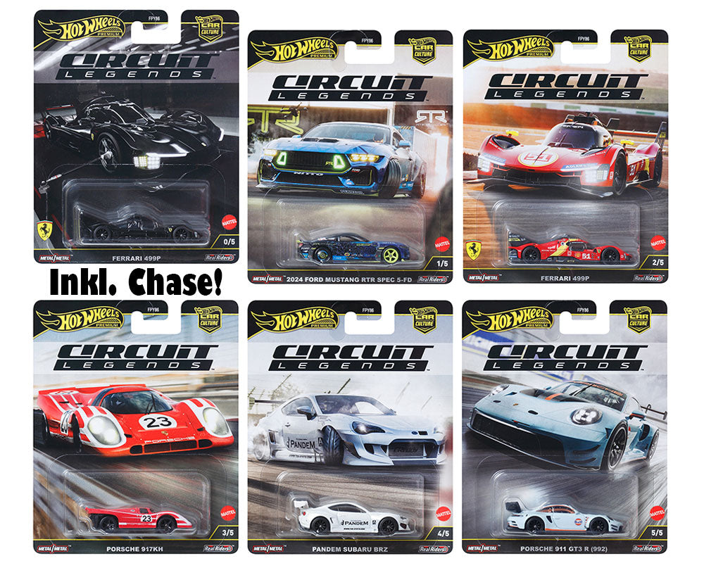 Hot Wheels 2025 Premium Car Culture Circuit Legends Set inkl. CHASE | 1:64