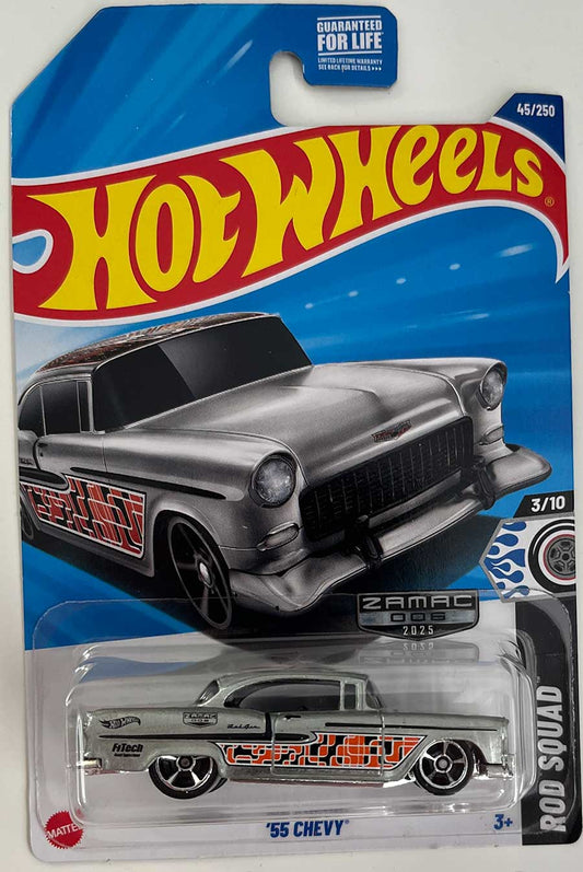 Hot Wheels 2025 Mainline Basis ZAMAC '55 Chevy | 1:64