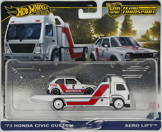 Hot Wheels Team Transport '73 Honda Civic Custom & Aero Lift | 1:64