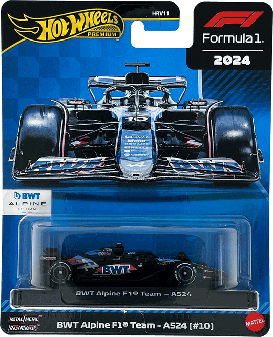 Hot Wheels Premium F1 2024 Pierre Gasly BWT Alpine F1 Team A526 #10 | 1:64