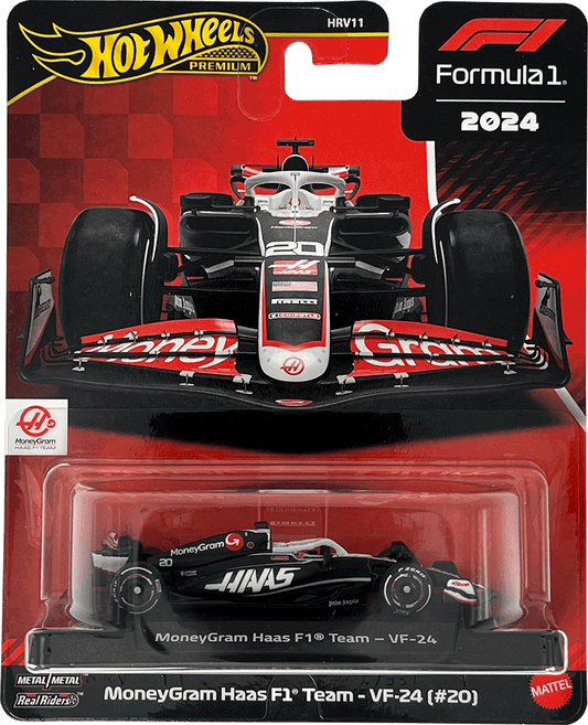 Hot Wheels Premium F1 2024 Kevin Magnussen MoneyGram Haas F1 Team VF-24 #20 | 1:64