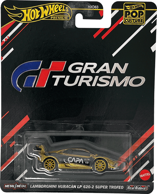 Hot Wheels Pop Culture 2025 Gran Turismo Lamborghini Huracan LP 620-2 Super Trofeo | 1:64