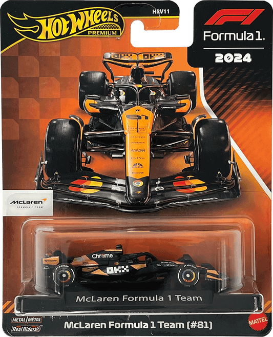 Hot Wheels Premium F1 2024 Oscar Piastri McLaren Formula 1 Team #81 | 1:64