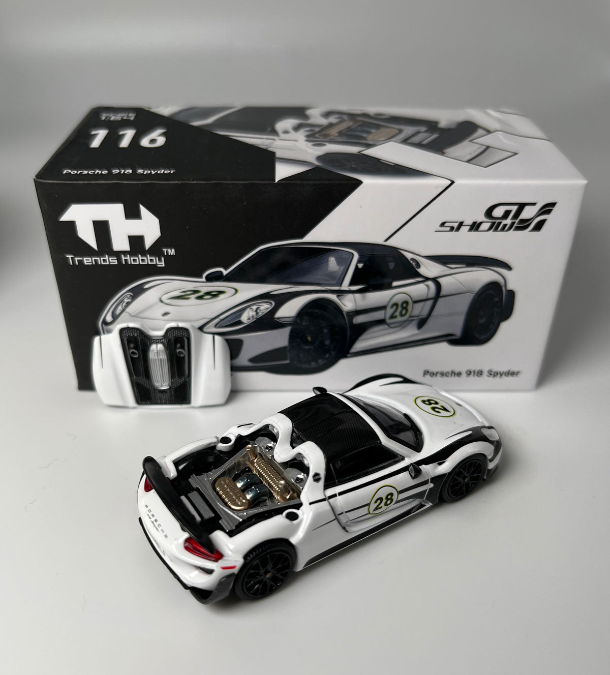 Trends Hobby - Porsche 918 Spyder GT Show 2026 LIMTED EDITION 1999 pcs, White | 1:64