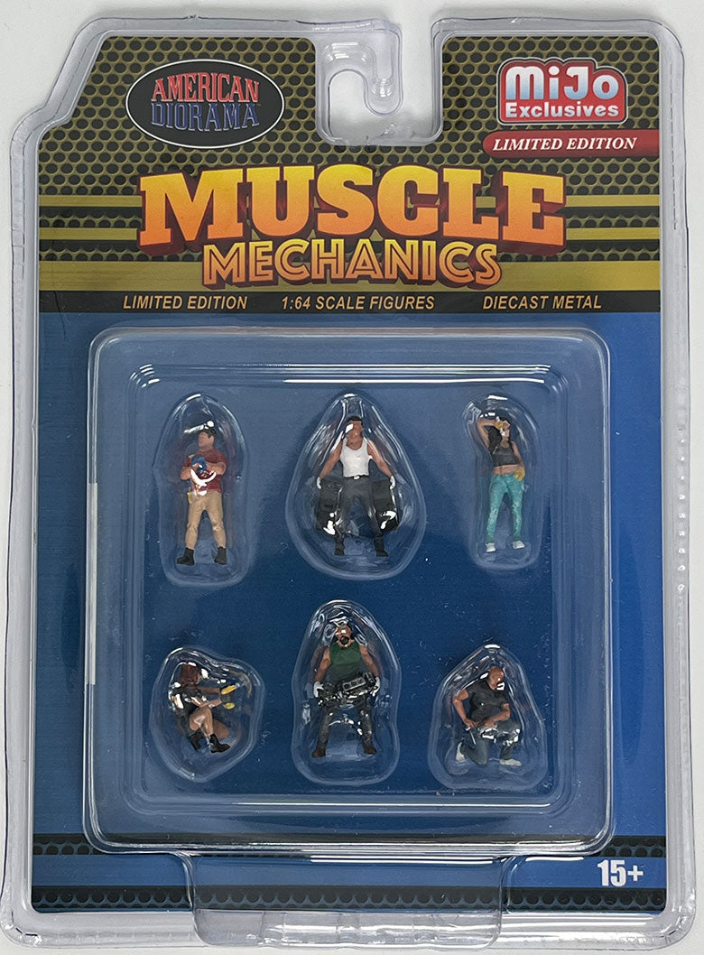American Diorama Muscle Mechanics Figuren-Set (6 Figuren) | 1:64