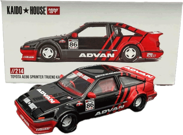 Kaido House - Mini GT: Toyota AE86 Sprinter Trueno Kaido Advan (KHMG214) inkl. CHANCE auf CHASE! | 1:64