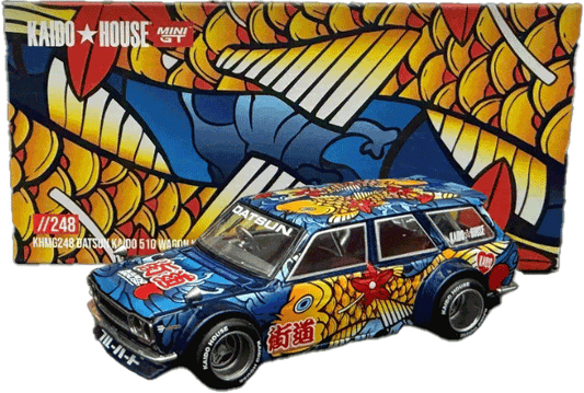 Kaido House - Mini GT: Kaido GT Datsun Kaido 510 Wagon Koi Wagon V1 (KHMG248) | 1:64