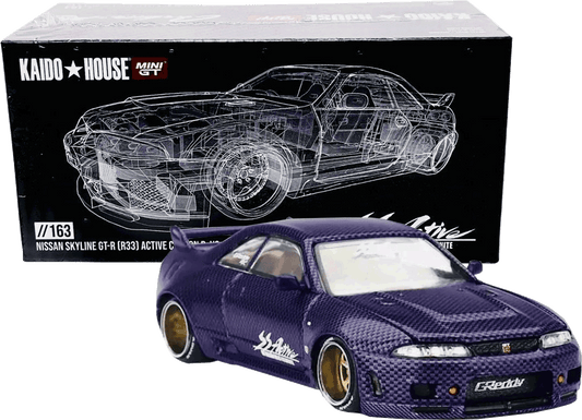 Kaido House - Mini GT: Nissan Skyline GT-R (R33) Active Carbon R V2, midnight purple (KHMG163) inkl. CHANCE auf CHASE | 1:64