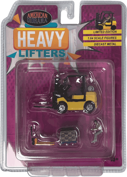 American Diorama Heavy Lifters inkl. Gabelstapler und Hubwagen | 1:64