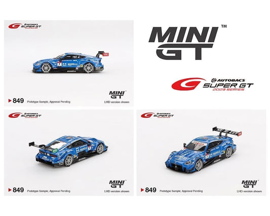 Mini GT #849 - Nissan Z GT500 #1 Marelli Impul Z Team, Impul Super GT Series, blau | 1:64